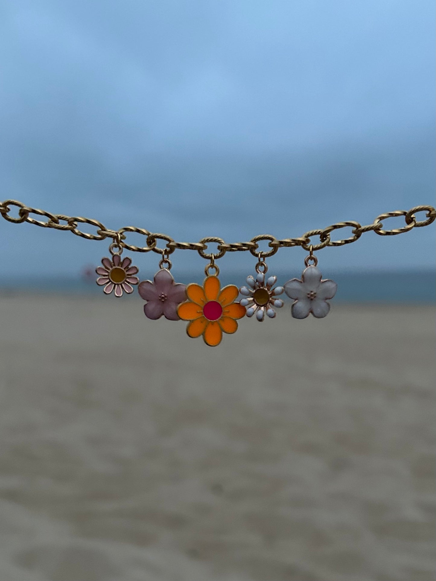 Collier charms full Flowers