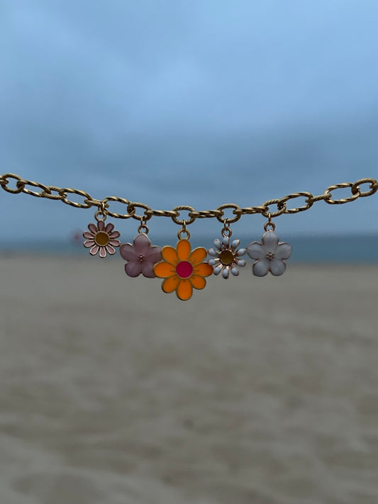 Collier charms full Flowers