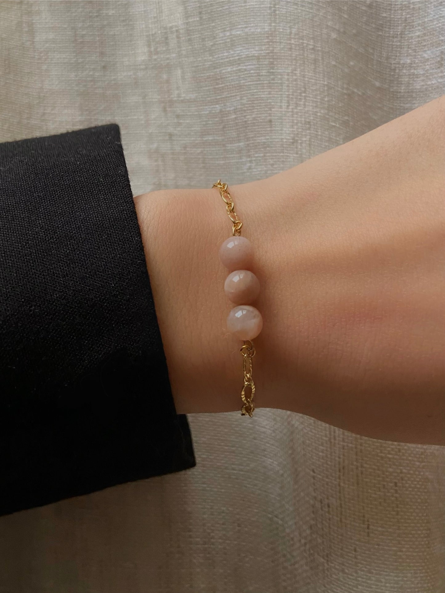 Bracelet trio de pierres / Fait mains