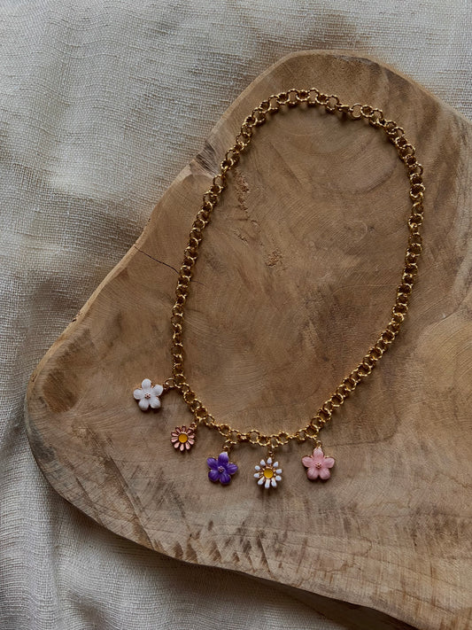 Collier charms / Jardin fleuri